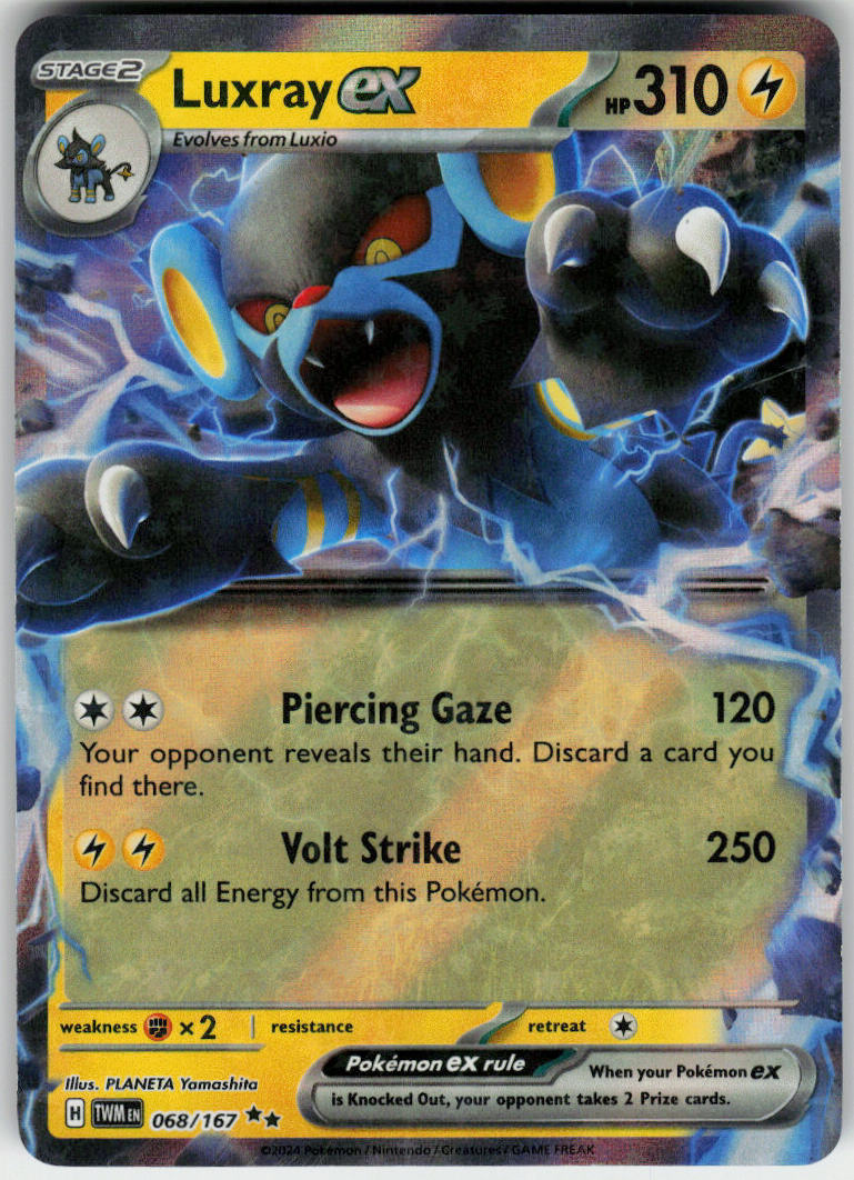 Luxray ex - Twilight Masquerade #068/167 - Near Mint - Normal