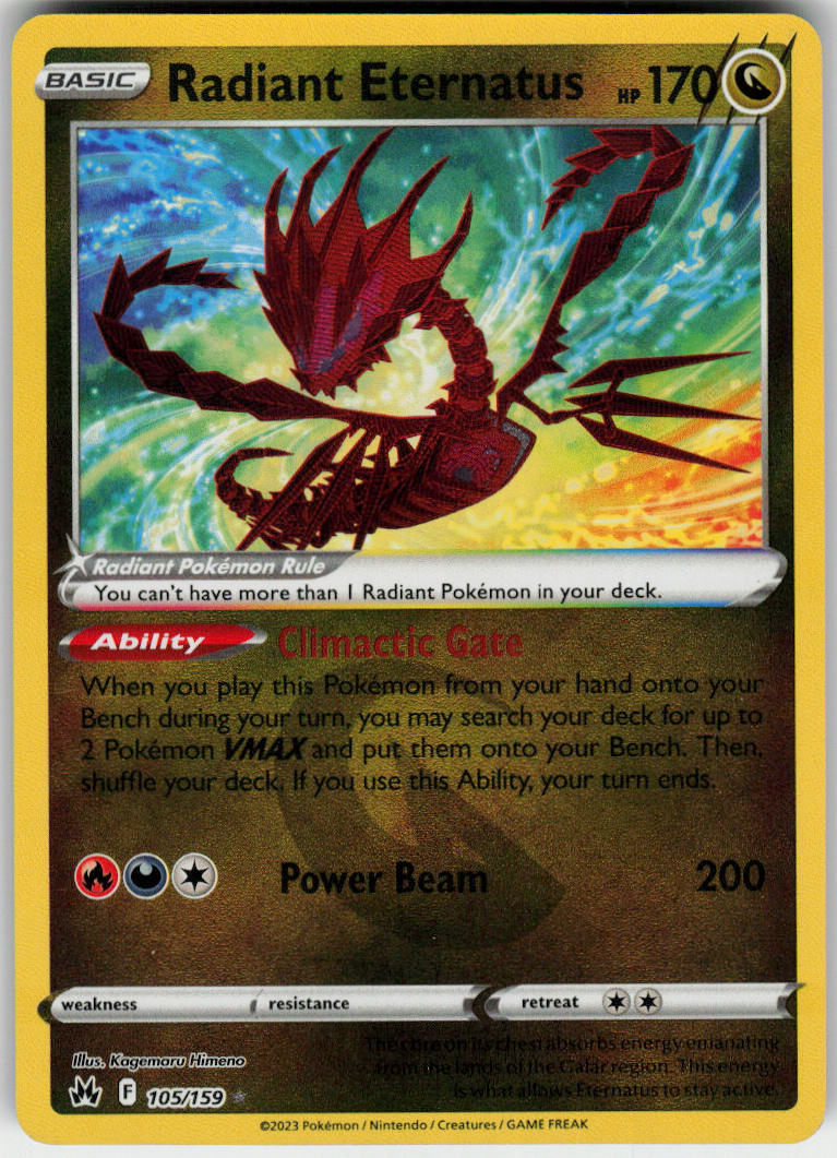 Radiant Eternatus - Crown Zenith #105/159 - Near Mint - Normal
