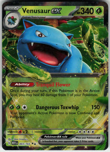 Venusaur ex - 151 #003/165 - Near Mint - Normal