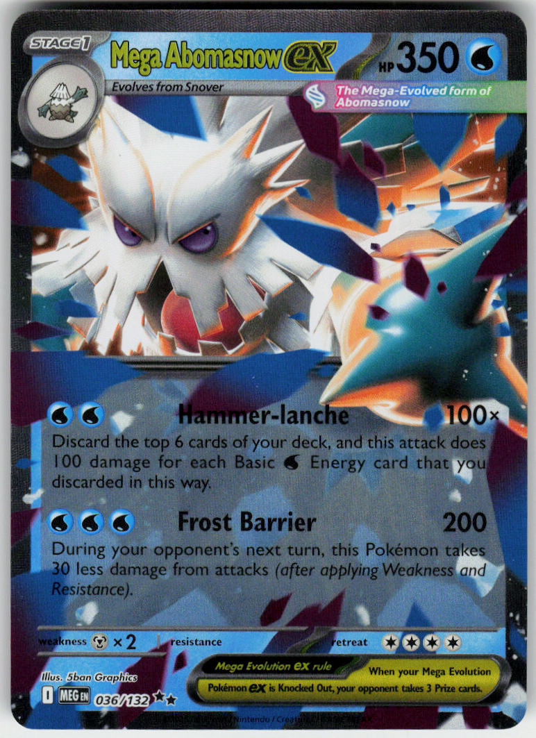 Mega Abomasnow ex - Mega Evolution #036/132 - Near Mint - Normal