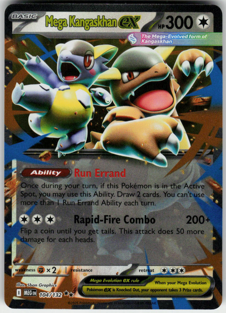 Mega Kangaskhan ex - Mega Evolution #104/132 - Near Mint - Normal