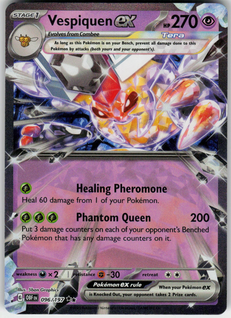 Vespiquen ex - Obsidian Flames #096/197 - Near Mint - Normal
