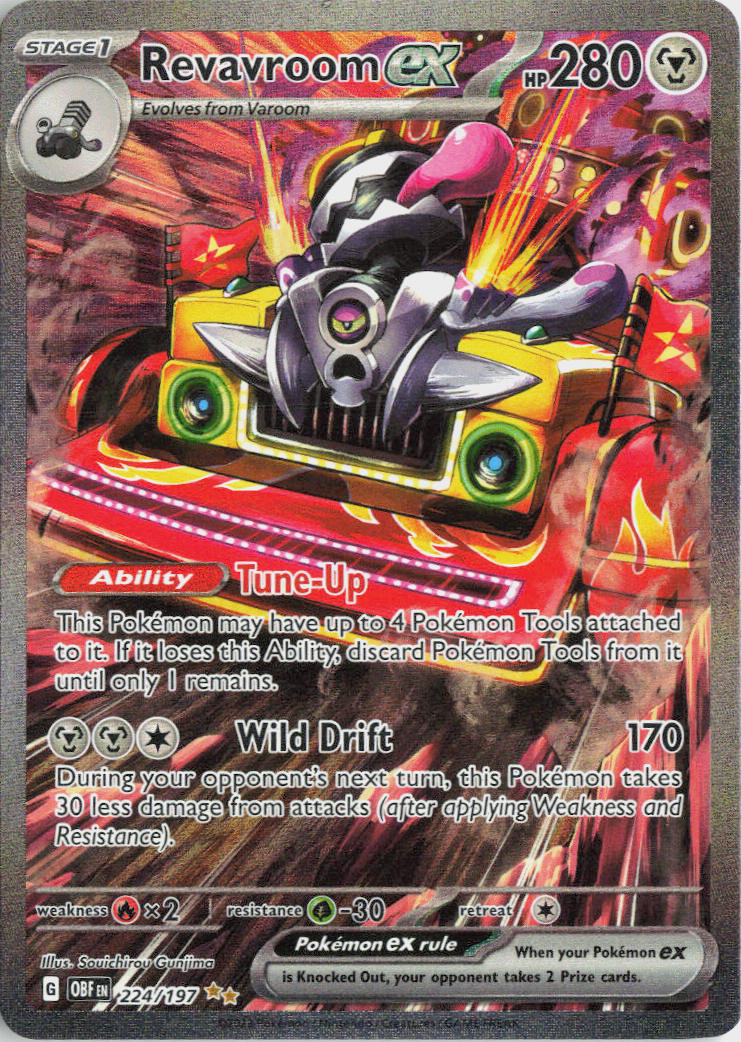 Revavroom ex - Obsidian Flames #224/197 - Near Mint - Holofoil