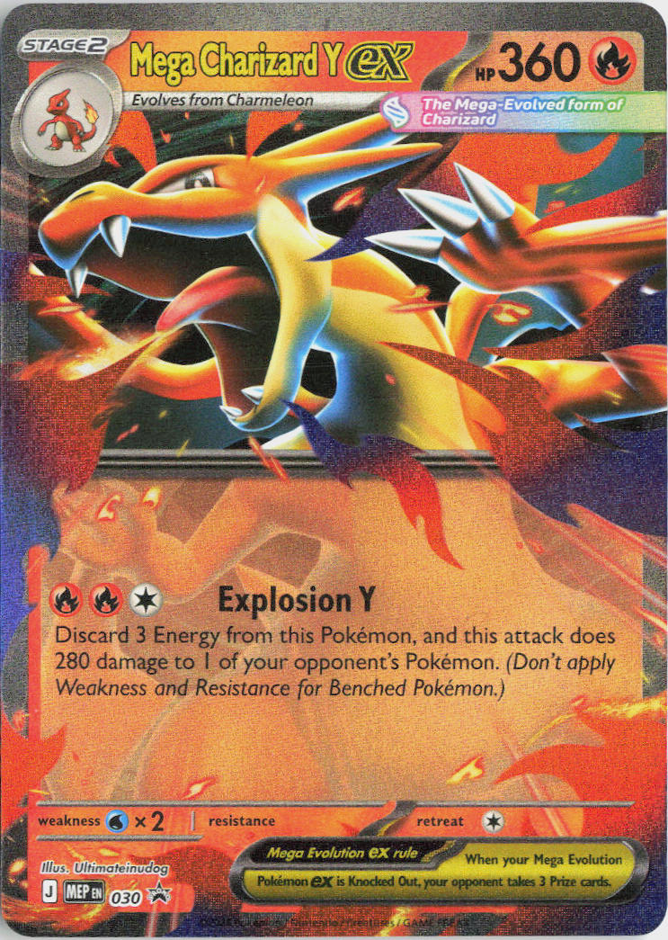 Mega Charizard Y ex - MEP Black Star Promos #030/0 - Near Mint - Holofoil