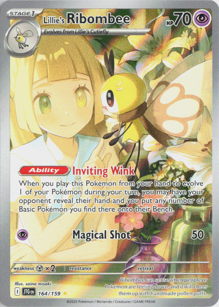 Lillie's Ribombee - Journey Together #164/159 - Near Mint - Holofoil