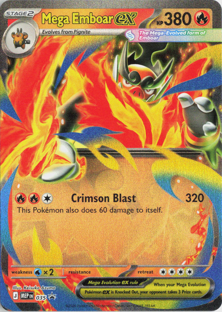 Mega Emboar ex - MEP Black Star Promos #035/0 - Near Mint - Holofoil