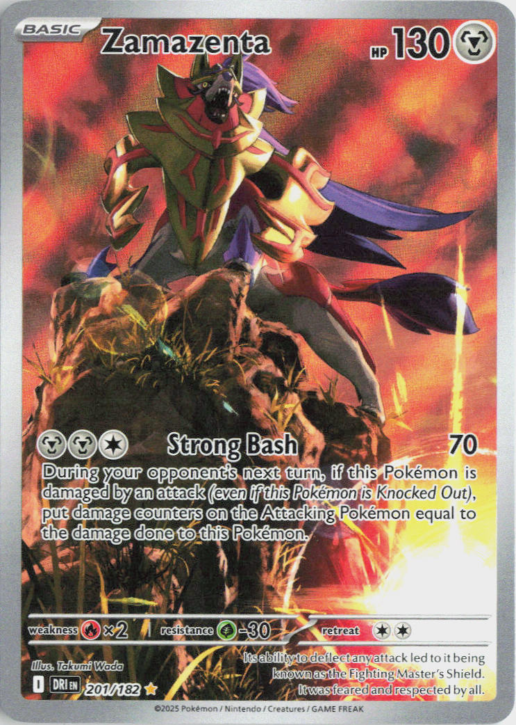 Zamazenta - Destined Rivals #201/182 - Near Mint - Holofoil