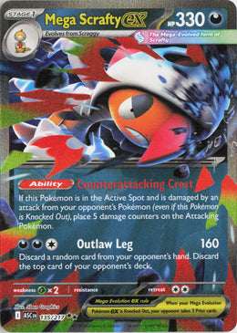 Mega Scrafty ex - Ascended Heroes #135/217 - Lightly Played - Holofoil