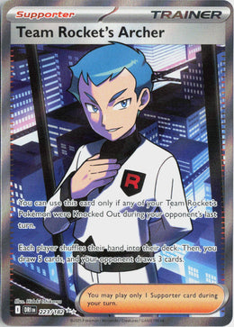 Team Rocket's Archer - Destined Rivals #223/182 - Near Mint - Holofoil