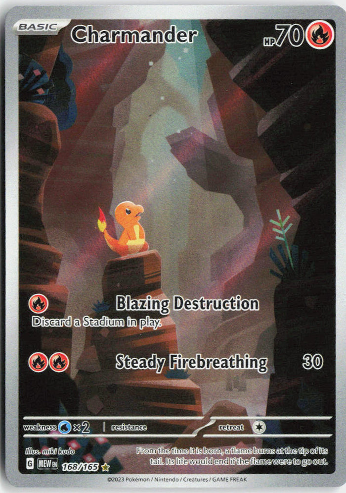 Charmander - 151 #168/165 - Near Mint - Holofoil
