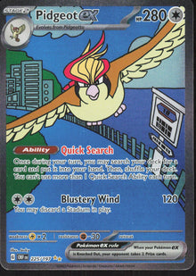 Pidgeot ex - Obsidian Flames #225/197 - Near Mint - Normal
