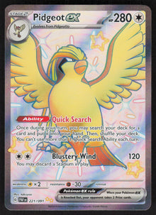 Pidgeot ex - Paldean Fates #221/91 - Near Mint - Normal