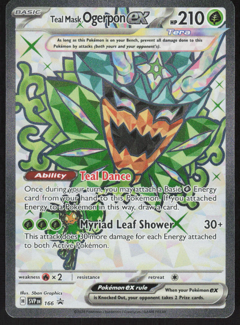 Teal Mask Ogerpon ex - SVP Black Star Promos #166/225 - Near Mint - Normal