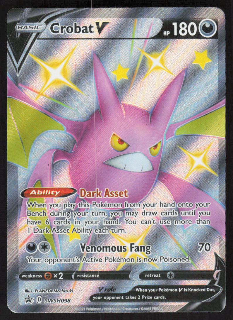 Crobat V - SWSH Black Star Promos #SWSH098/307 - Near Mint - Normal