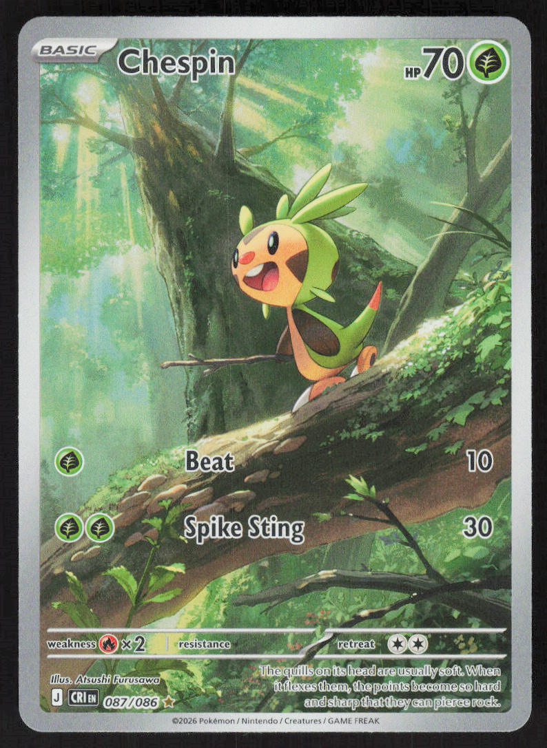 Chespin - Chaos Rising #087/86 - Near Mint - Normal