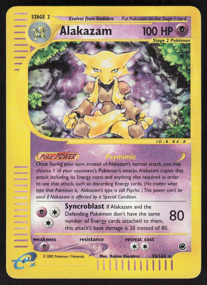 Alakazam - Expedition Base Set #33/165 - Lightly Played - Reverse Holofoil