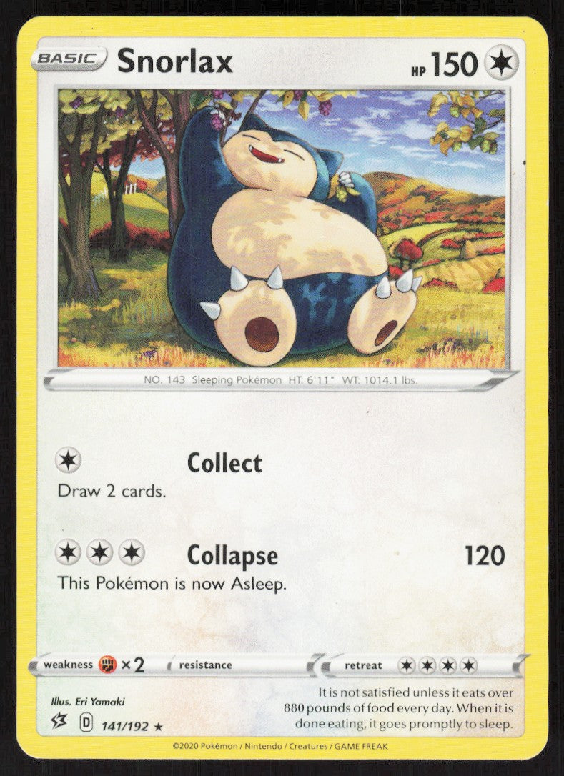 Snorlax - Rebel Clash #141/192 - Lightly Played - Normal