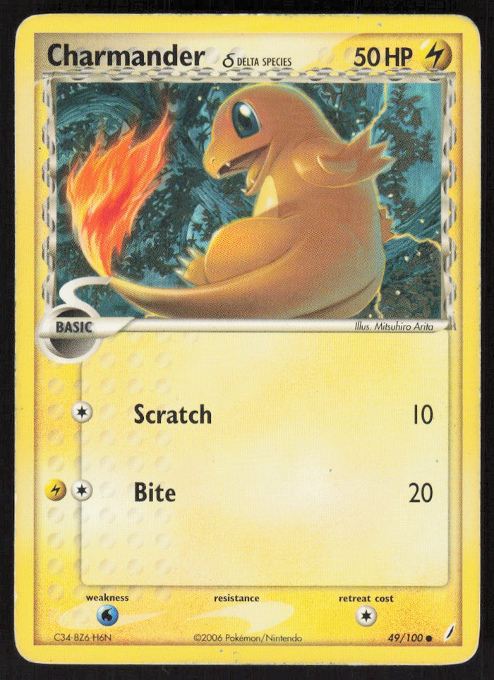 Charmander δ - Crystal Guardians #49/100 - Lightly Played - Normal