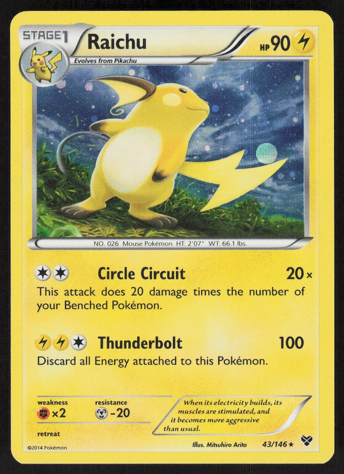 Raichu - #43/146 - Lightly Played - Normal