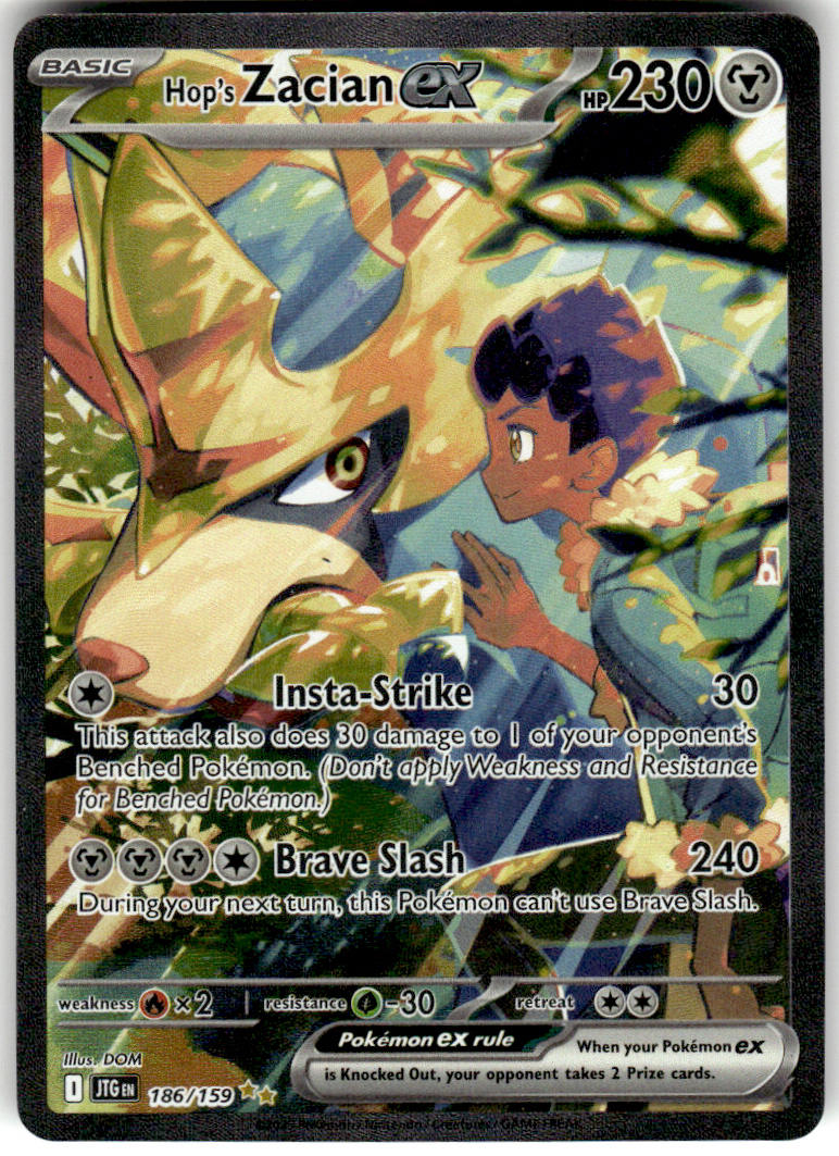 Hop's Zacian ex - Journey Together #186/159 - Near Mint - Normal