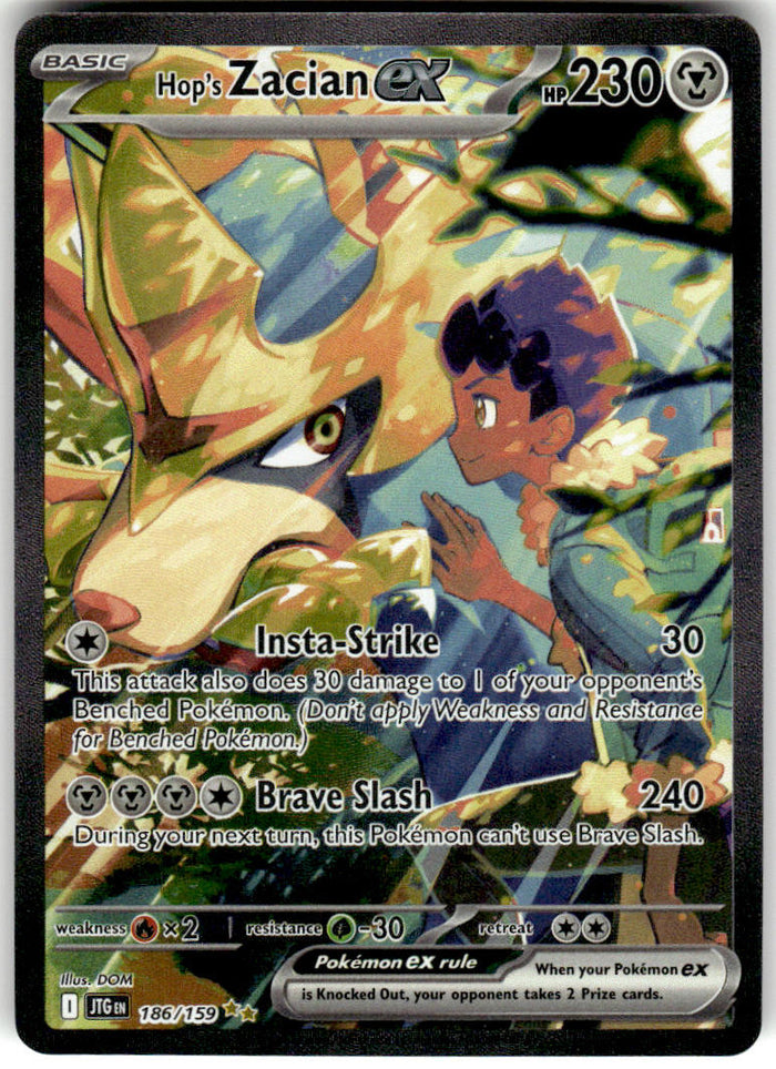 Hop's Zacian ex - Journey Together #186/159 - Near Mint - Normal