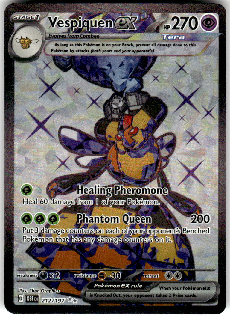 Vespiquen ex - Obsidian Flames #212/197 - Near Mint - Normal