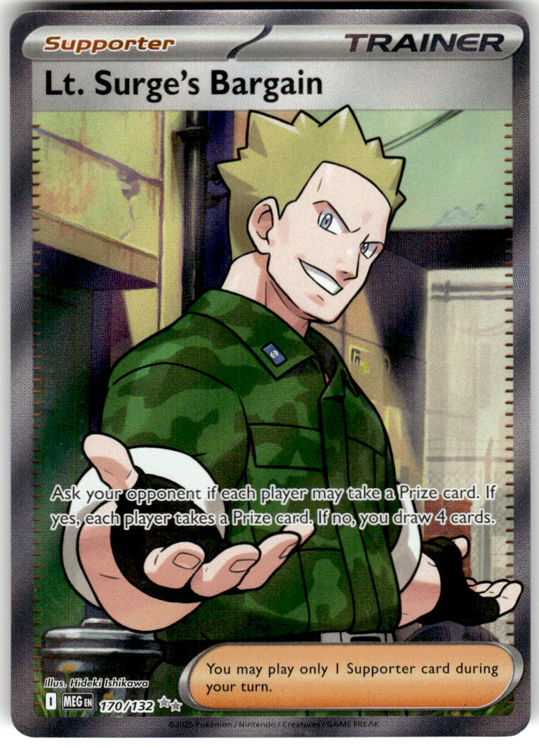 Lt. Surge's Bargain - Mega Evolution #170/132 - Near Mint - Normal
