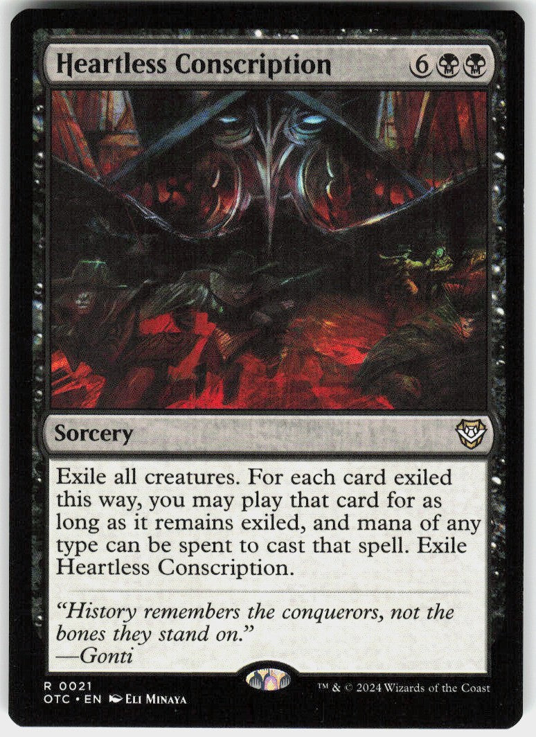 Heartless Conscription #21 NM