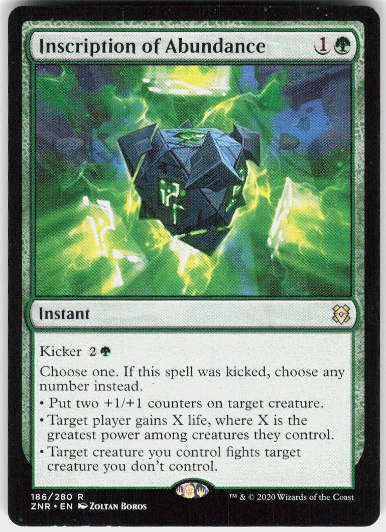 Inscription of Abundance #186 NM