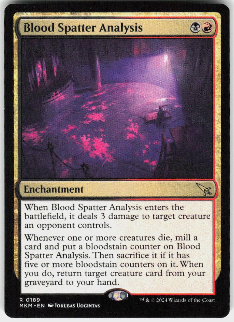 Blood Spatter Analysis #189 NM