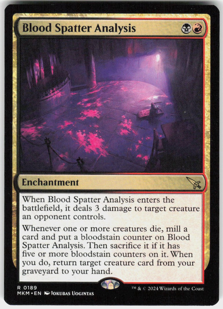 Blood Spatter Analysis #189 NM